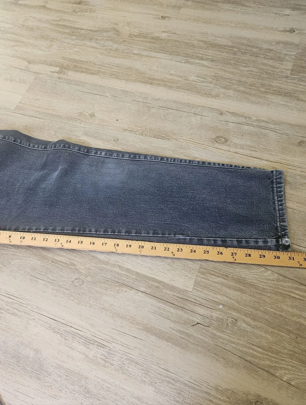 Vintage Marithe Francois Girbaud Black Washed Baggy Demin Jeans 31 Made In U.S.A